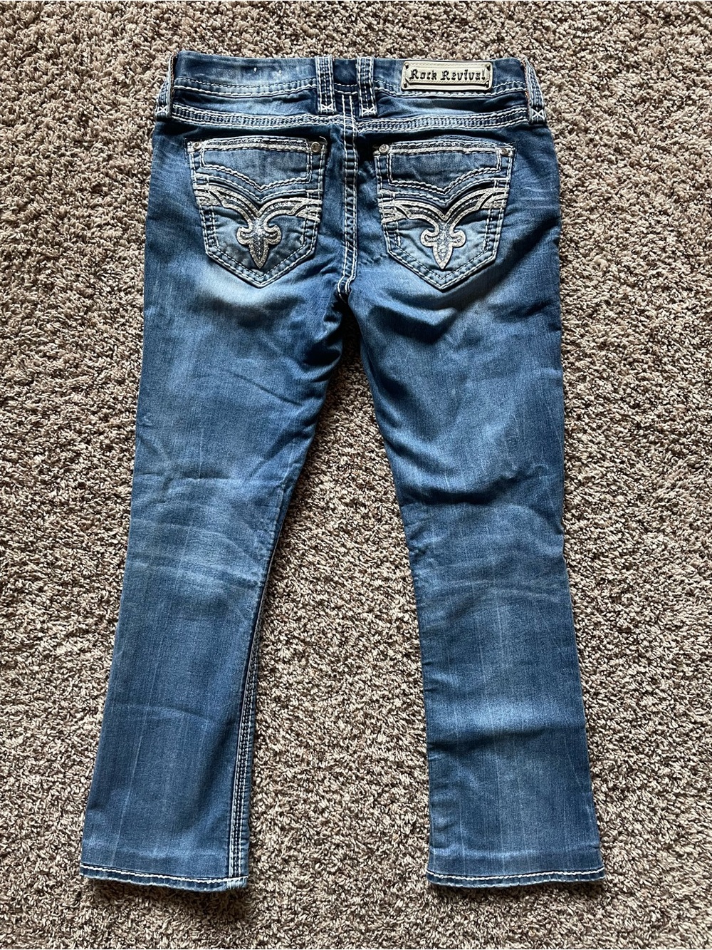 Rock Revival Liri Boot Jeans Size 28 Short (measures 27x27.5) Contrast Stitching